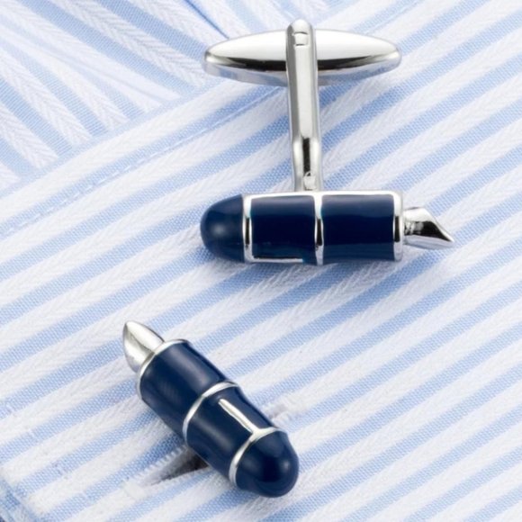 Stainless Steel Fountain Pen Cuff Links - Picture 1 of 5